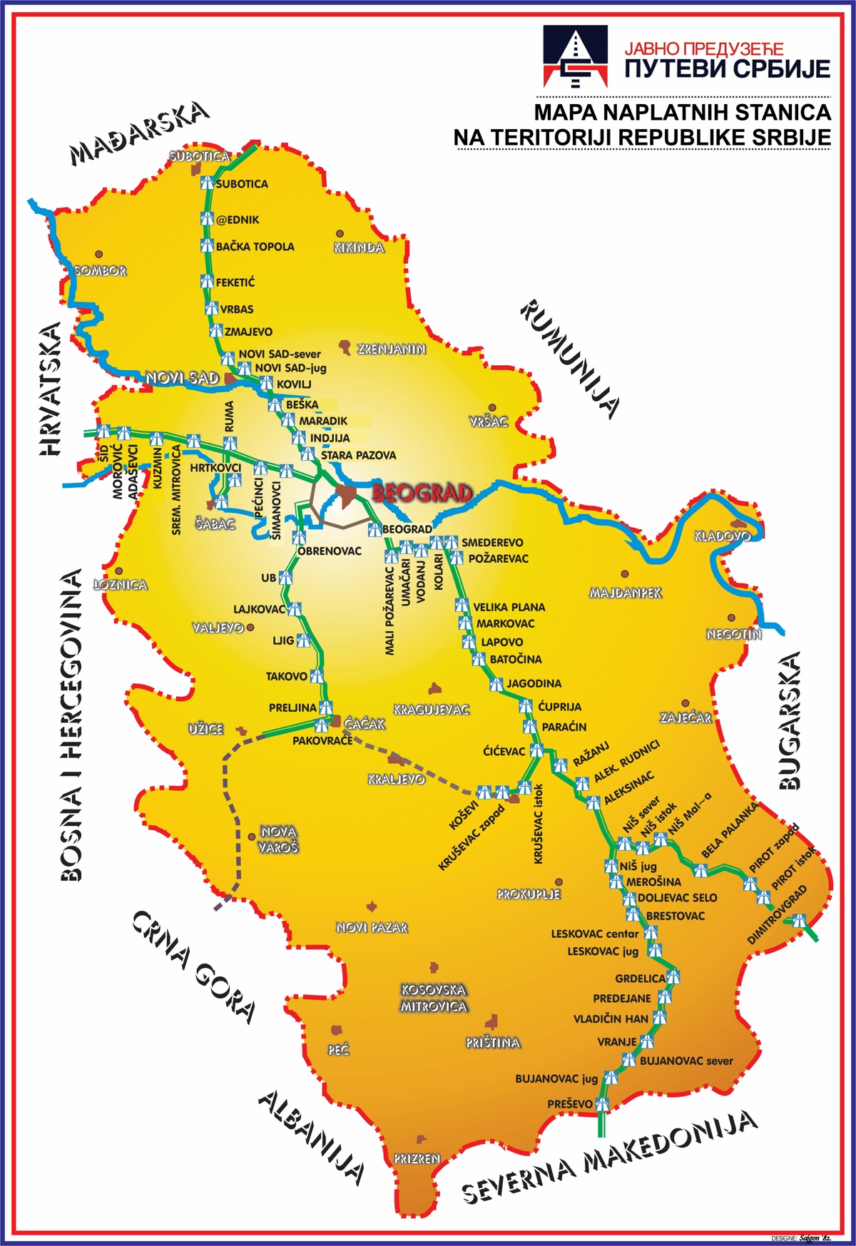 mapa sida srbija Aktuelni iznosi putarina u Srbiji mapa sida srbija