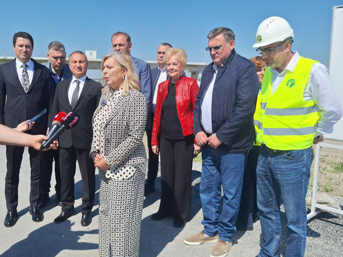01.05.25. Minister Aleksandra Sofronijević visited the works on the construction of the highway Sremska Rača - Kuzmin