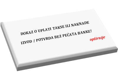 Dokaz o uplati takse ili naknade