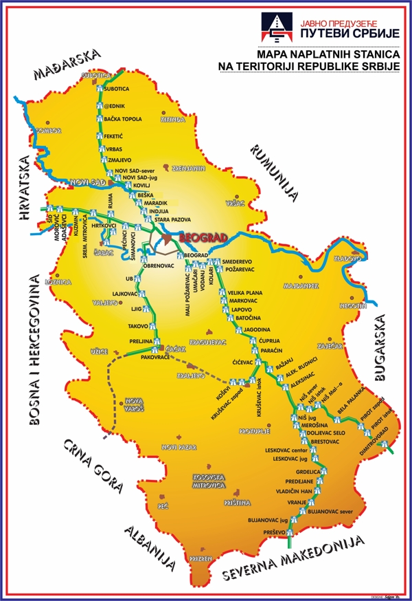 Mapa naplatnih stanica